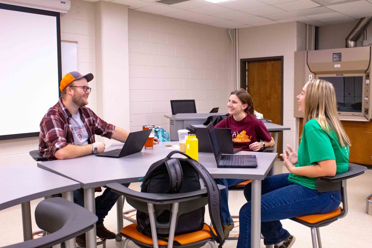 student organization meeting in classroom